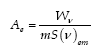 A e uguale w ni diviso (m per S di ni em)