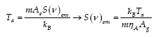 T a uguale a (m per a e S di ni em) diviso k b quindi S di ni em uguale a k b per t a diviso (m per eta a per a g)