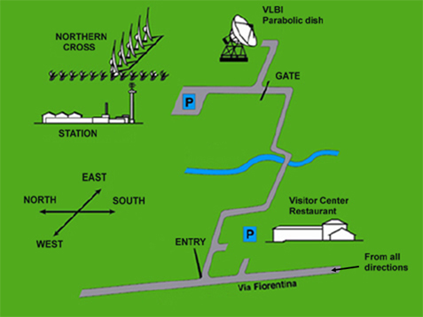 Map of the observatory station